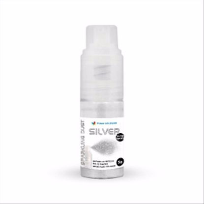 Obrazek PYŁEK METALICZNY - SUCHY SPRAY SPARKLIN SILVER 5G WS-P-1955 FOOD COLOURS