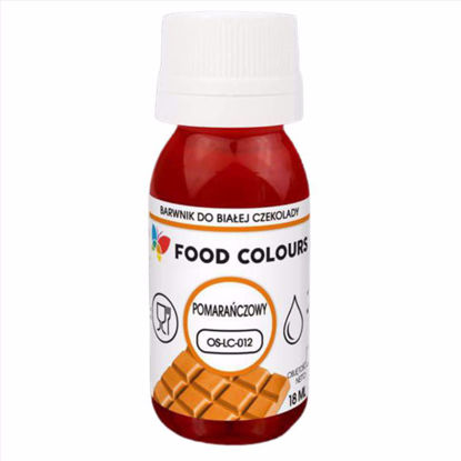 Obrazek BARWNIK DO CZEKOLADY POMARAŃCZOWY OS-LC-012 18ML FOOD COLOURS