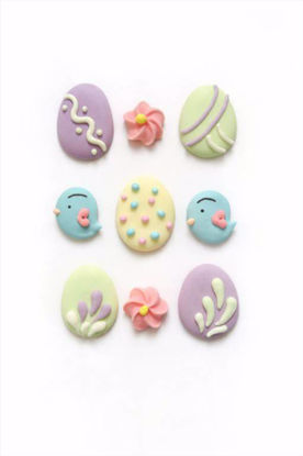 Obrazek ZESTAW DEKORACJI CUKROWYCH WIELKANOCNYCH 8108 DEKORPOL