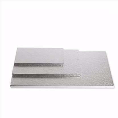 Obrazek PODKŁAD POD TORT ANGIELSKI SREBRNY PROST.20x30x1,2h ALFATEC
