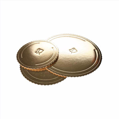 Obrazek PODKŁAD POD TORT ZŁOTY MIKROTRIPLO 28CM PAPILART
