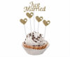Obrazek PIKERY PAPIEROWE "JUST MARRIED" ZŁOTE GODAN 