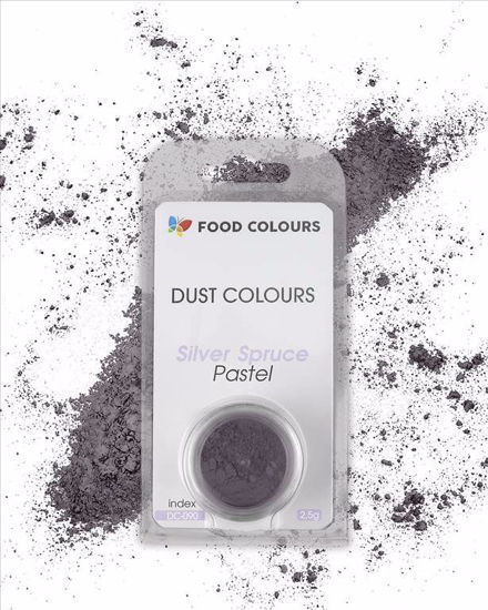 Obrazek BARWNIK SPOŻYWCZY DUST COLURS - SILVER DC-090 2,5g. FOOD COLOURS