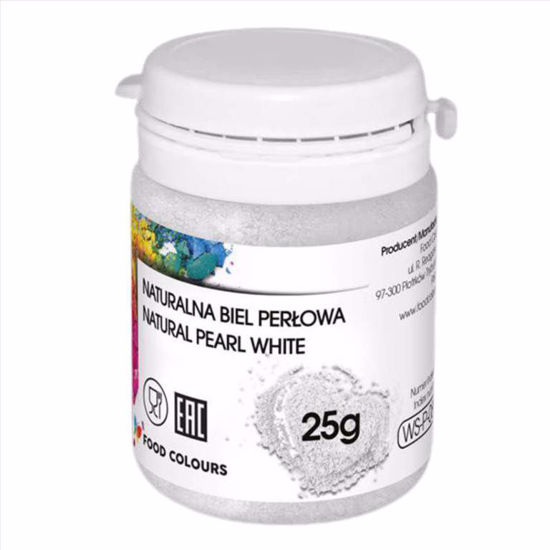 Obrazek BARWNIK W PROSZKU BIEL PERŁOWA - 25G FOOD COLOURS