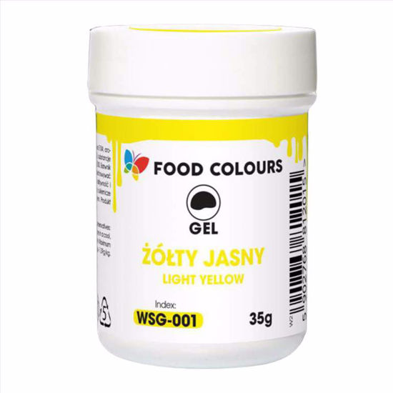 Obrazek BARWNIK ŻEL ŻÓŁTY JASNY WSG-001 35G FOOD COLOURS